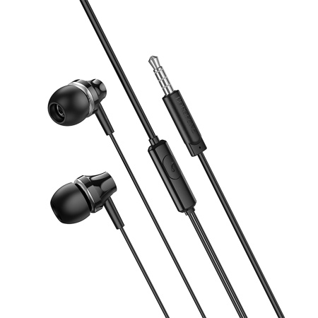 Гарнитура проводная BOROFONE BM74 вставные, кабель 1.2м, черный