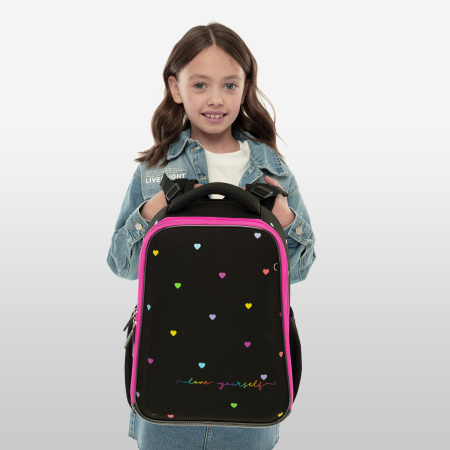 Ранец Berlingo Expert "Love Yourself" 37*28*16см, 2 отделения, 2 кармана, RU-EX-1110