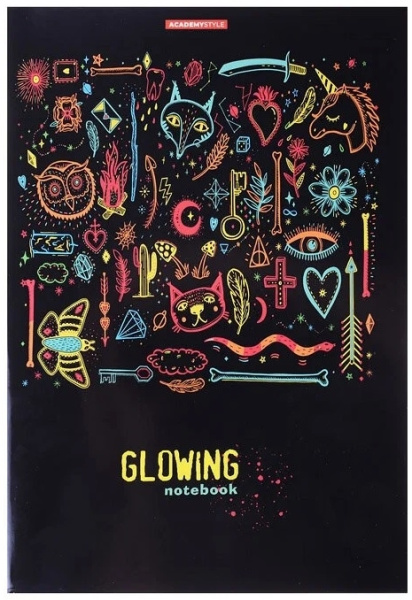 Тетрадь А4 80л. кл. "Мерцание" КанцБиз, ассорти (11493/3)