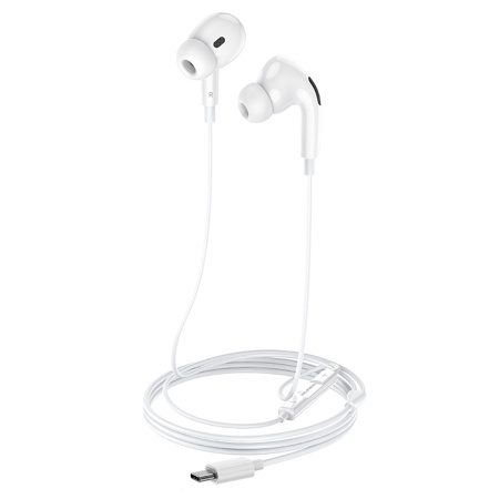 Гарнитура проводная BOROFONE BM30 Pro вставные, кабель 1.2м, белый, Type-C разъем