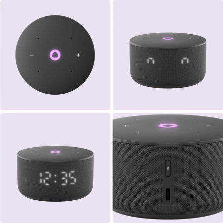 Умная колонка Яндекс Станция Мини 3, черный 12W 1.0 BT/Wi-Fi (YNDX-00027BLK)