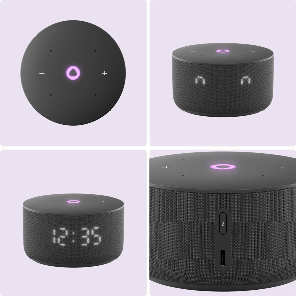 Умная колонка Яндекс Станция Мини 3, черный 12W 1.0 BT/Wi-Fi (YNDX-00027BLK)