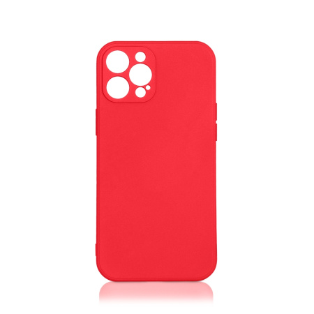 Чехол силиконовый с микрофиброй для iPhone 13 Pro DF iOriginal-11 (red)