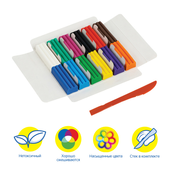 Пластилин 12цв. Мульти-Пульти "Енот в сказке"  МП_41710