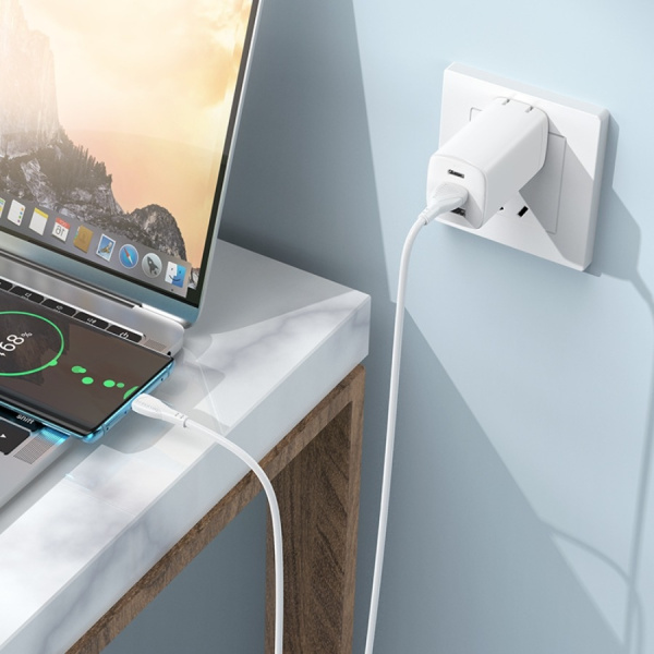 Кабель USB Type-C (m) - USB(m) BOROFONE BX121, 1м, 3.0A, белый