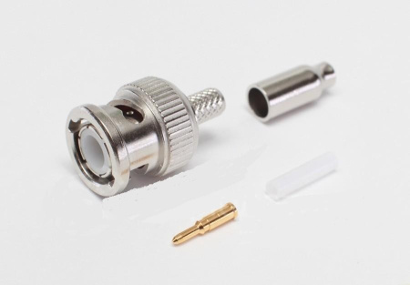 Разъем BNC, штекер, кабельный, обжим, RG-174