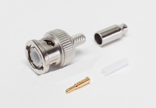 Разъем BNC, штекер, кабельный, обжим, RG-174