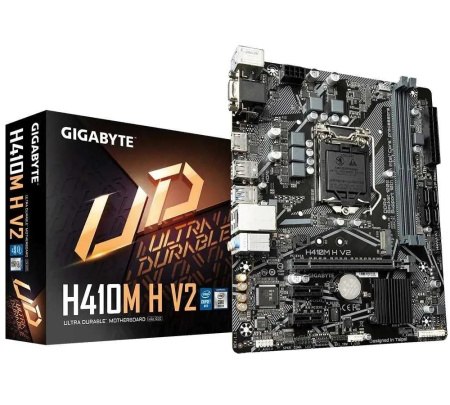 Мат.плата S1200 Q470 Gigabyte H410M H V2 2.1 (mATX,2DDR4,M.2,PCI-E16,2PCI-E,VGA,HDMI,PC2933)