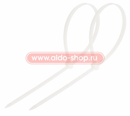 Стяжка(хомут) кабельная нейлоновая 250х3.6, белый, упаковка 100штук, Rexant 07-0250