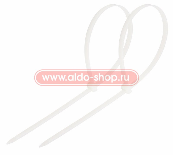 Стяжка(хомут) кабельная нейлоновая 250х3.6, белый, упаковка 100штук, Rexant 07-0250