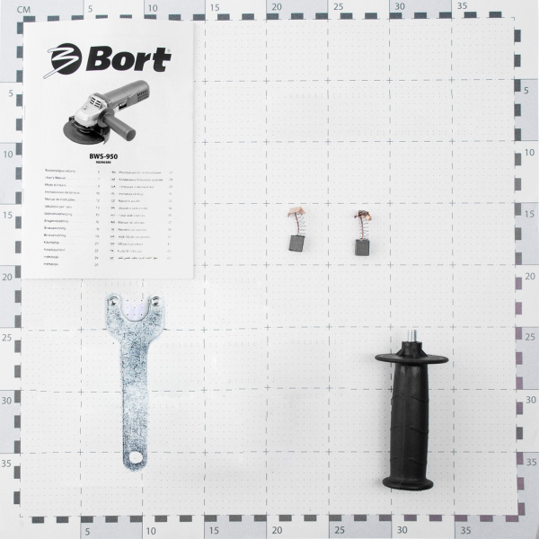 Угловая шлифмашина Bort BWS-950 900Вт, 12000 об/мин, диск 125мм, М14