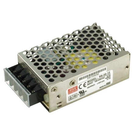 Блок питания в корпусе 12в,  2.1а, IP20, 78*51*28мм, Mean Well RS-25-12