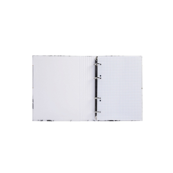 Тетрадь на кольцах 120л. "Marble white" Hatber (120ТК5В1_32785)