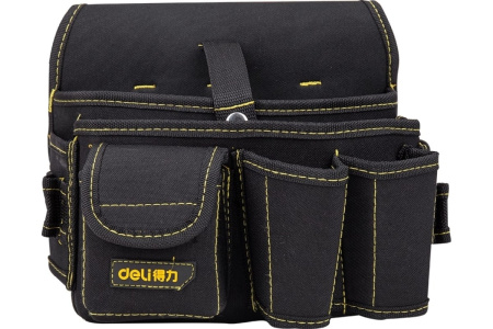 Сумка на пояс монтажника Deli DL-P5  270 x 190 x 140мм, 7 карманов, ткань Оксфорд 600D