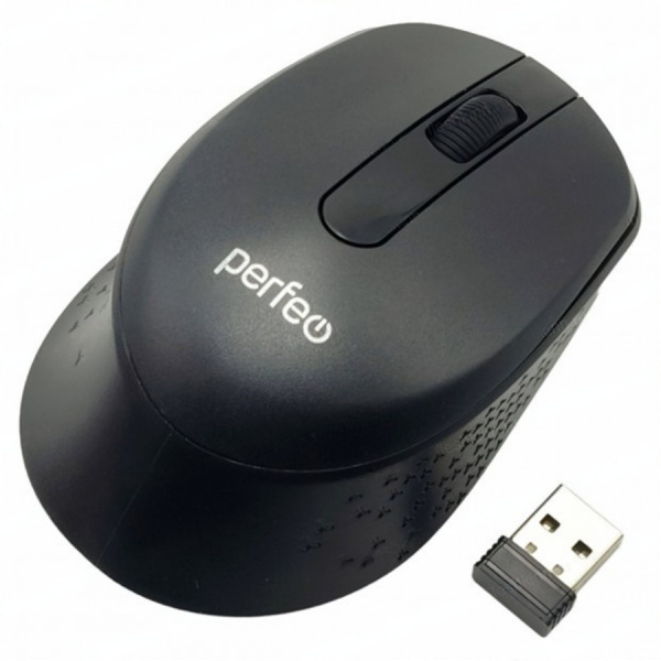 Мышь беспроводная Perfeo DEFI (B3414) оптическая, 3кн., 1200dpi, бесшумная, черный
