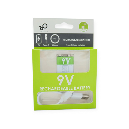 Аккумулятор Li-ion крона (6F22, 6LR61) Smartools  650mAh, 9V, USB Type-C