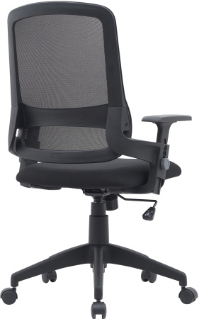 Кресло Cactus CS-MC313-BK черный сетка/ткань низк.спин. крестов. пластик пластик черный