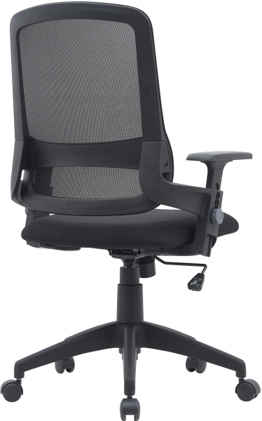 Кресло Cactus CS-MC313-BK черный сетка/ткань низк.спин. крестов. пластик пластик черный