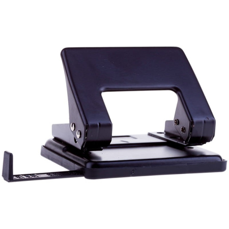 Дырокол OfficeSpace на 20 л, металлический, черный, с линейкой P204_1865BK Дырокол OfficeSpace на 20 л, металлический, черный, с линейкой P204_1865BK