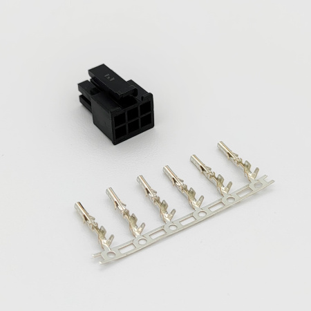 Разъем штыревой P3.0мм MX3.0  2*3pin, гнездо на кабель, аналог Molex MX3.0 Micro-Fit 43025-0600