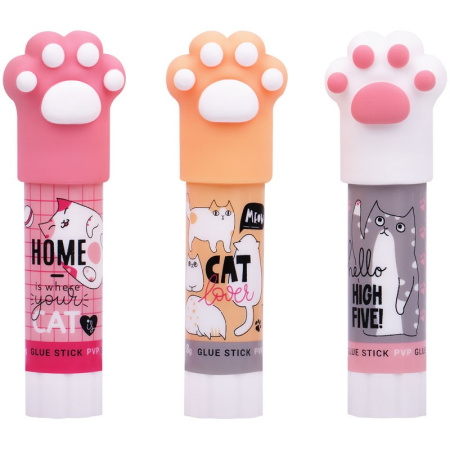 Клей-карандаш MESHU "Paw" 8гр. ассорти (MS_45451)