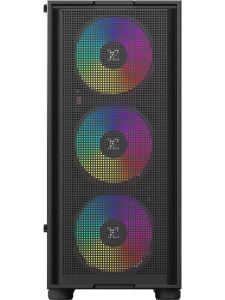 Корпус ATX Б_БП XASTRA A301 4FRGB  Black (USB3.0,Audio,TG,черный,Mesh,4х120мм FRGB,CPU Cooler до 160мм, VGA до 290мм)[A301-BK-FC120FRGB-4F-GL]