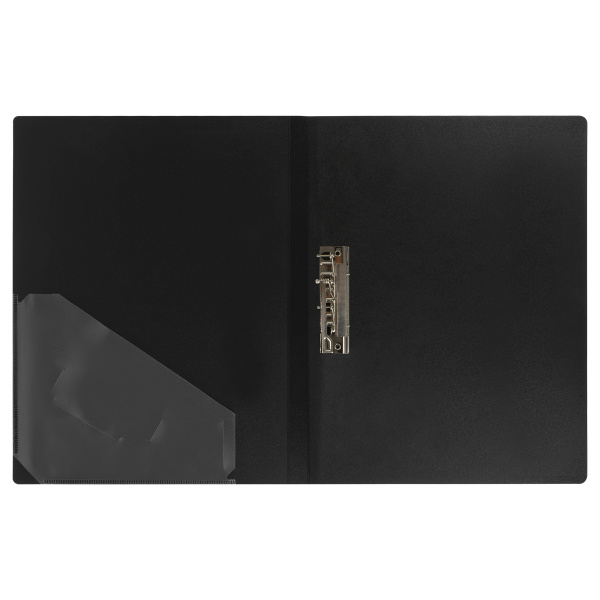 Папка с боковым прижимом СТАММ "Стандарт" 17мм, 700мкм, черная (ММ-30646)