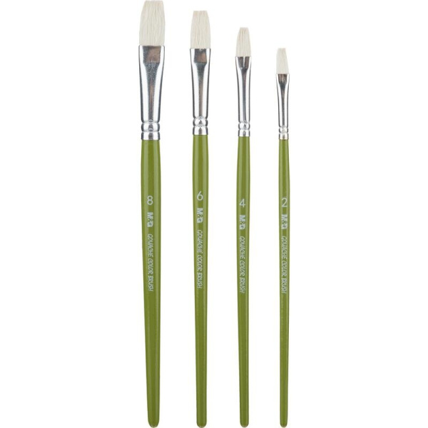 Набор кистей 4шт. M&G для гуаши, нейлон ABH97891