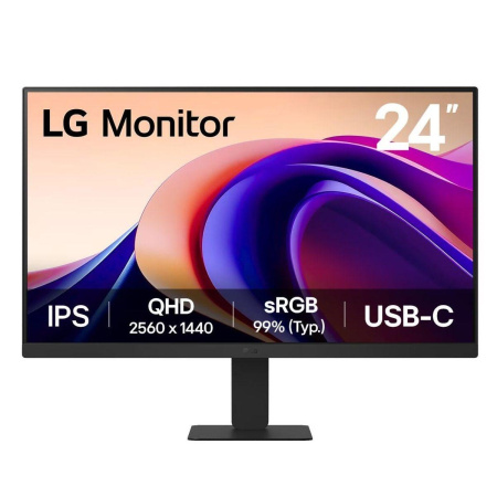 Монитор 23.8" LG 24U631A-B Black (IPS, 2560x1440, HDMI+Type C, 5 ms, 178°/178°, 250 cd/m, 1000:1, 100Hz)
