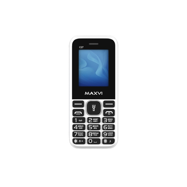 Сотовый Maxvi C27 White 2sim/1.77"/160*128/microSD/0.3МП/Bt/600мАч/моноблок