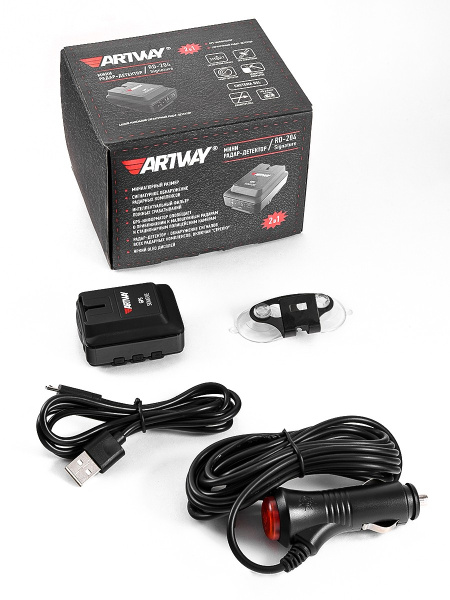 Радар-детектор Artway RD-204 Signature Ultra-K,X,Автодория,Кордон,и тд. 180°/POP/-/VG-2/GPS