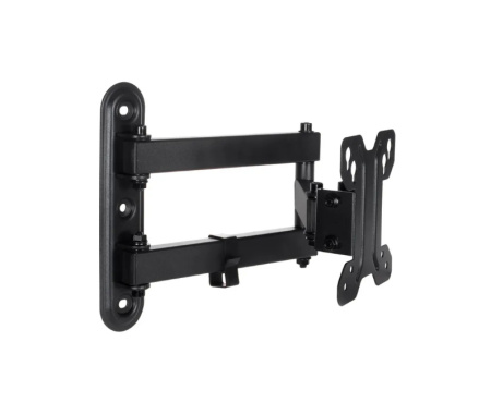 Кронштейн ITECHmount LCD123 черный настенный,для тв,13-32",до 30кг,от стены 60-390мм,с функцией наклона -15° ~ +15° и поворота  -90° ~ +90°,VESA: 75x7