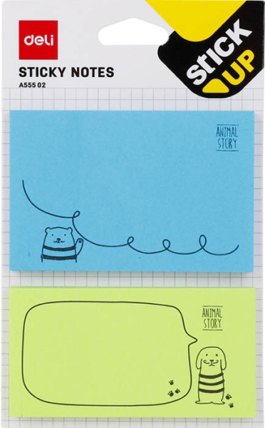 Блок самоклеящийся DELI Stick UP 50лист, 5цв. (EA55502)