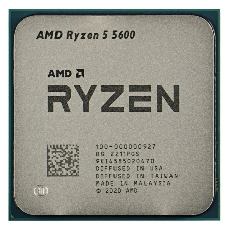 Процессор AMD AM4 Ryzen 5 5600 (6ядер/12потоков*3,5ГГц-4,4ГГц,32Мб,65Вт) oem