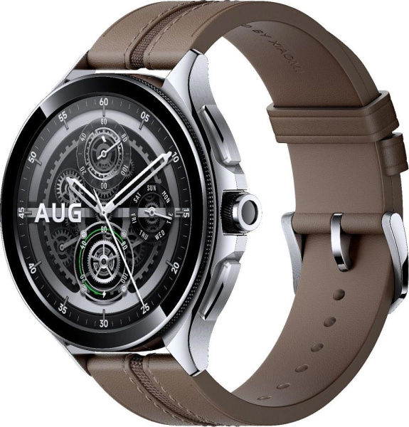 Смарт-часы Xiaomi Watch 2 Pro 46мм 1.43" AMOLED корп.серебристый рем.коричневый разм.брасл.:135-205мм (BHR7210GL)