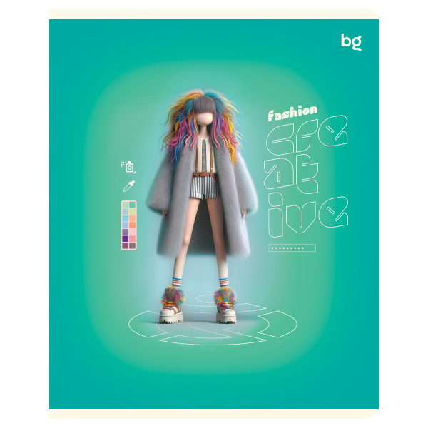 Тетрадь 60л. кл. "Fashion creative" BG (Т5ск60_лг 59377)