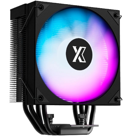 Кулер S115х/1200/1700/1851/AMx XASTRA AR400 FRGB BK (220W/120mm/800-1800rpm/FRGB//top cover with FRGB led/4 тепл.трубки)[AR400-BKSFPX-GL]