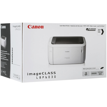 Принтер Лазерный Монохромный A4 Canon ImageCLASS LBP6030 18 стр/м USB (8468B008)