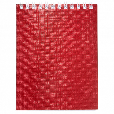 Блокнот Hatber А6 40л. "Metallic. Красный" гребень,  40Б6бвВ1гр