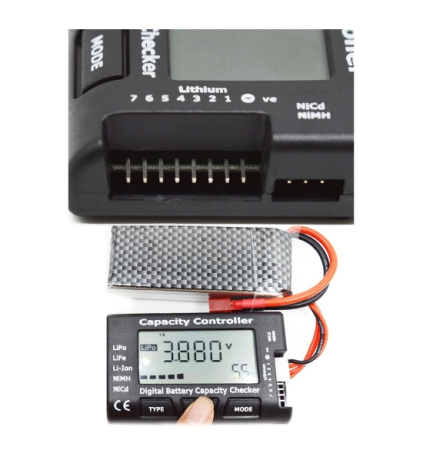 Тестер аккумуляторных сборок CellMeter 7, Li-pol, LiFe, Li-ion, NiMh, NiCd, 2S..7S