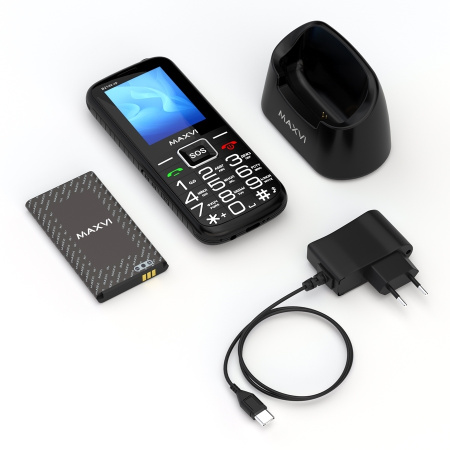Сотовый Maxvi B21ds up Black 2sim/2.4"/320*240/microSD/1.3МП/Bt/2300мАч/моноблок