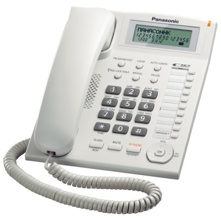 Телефон Panasonic KX-TS2388RUW повторн.набор/тон.набор/настен.установка/память-50н/быстр.набор-20кн