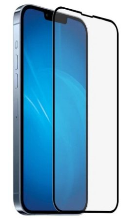Защитное стекло для iPhone 13 Pro Max ANTI-SPY с цветной рамкой (fullscreen) (DF iAntiSpy-06) (black