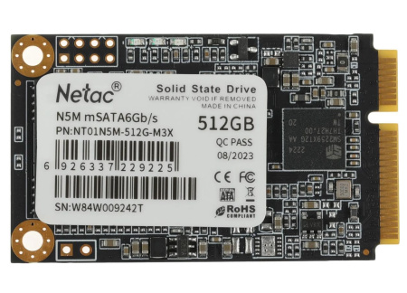 SSD-накопитель mSATA 512GB Netac SSD N5M [NT01N5M-512G-M3X]
