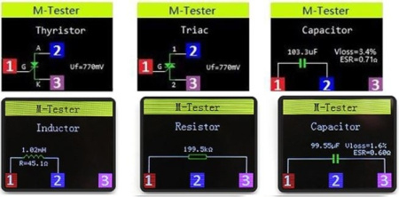 Тестер компонентов LCR-TC1, встроенный аккумулятор