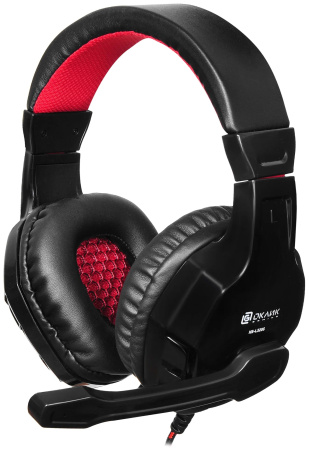 Игровая гарнитура Оклик HS-L320G PHOENIX мониторные, 32Ом, 105дБ, кабель  1.9м, Black