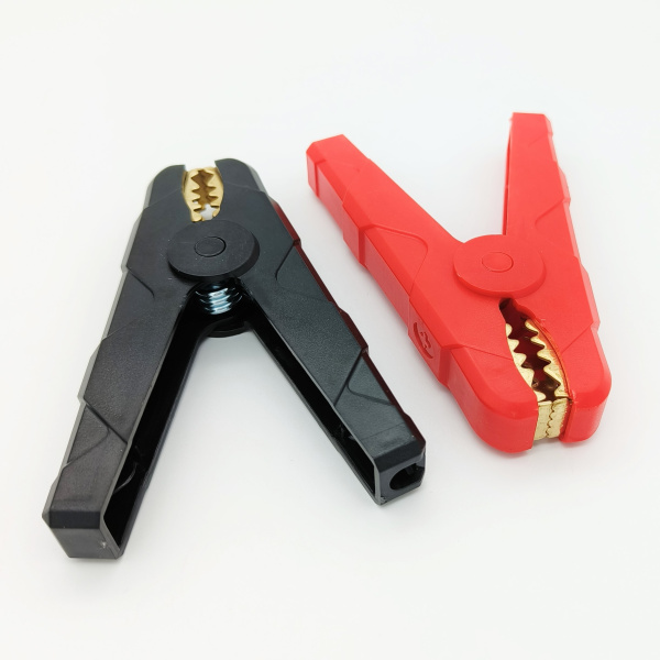 Зажим крокодил 133мм, 500а, 2 штуки красный+черный