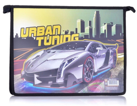 Папка для тетрадей А4 ПЧЕЛКА "Уличный гонщик" на молнии ПМ-А4-29